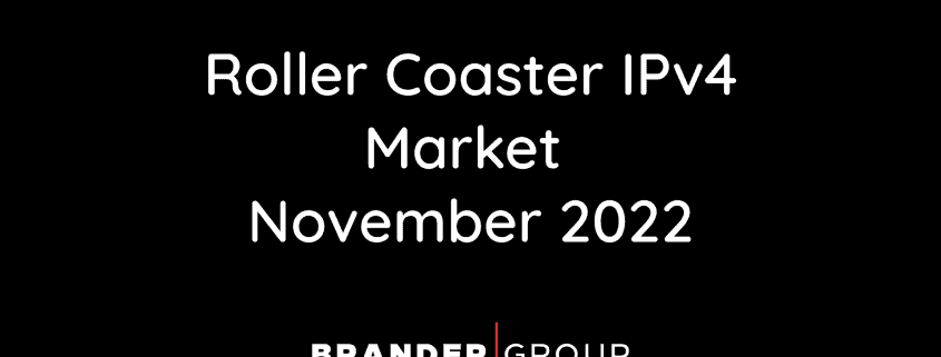 Roller Coaster IPv4 Market  November 2022